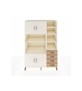 Kronos Dolap 9 Raflı 4 Çekmeceli 4 Kapaklı 132x59x195 Aytaşı-Aytaşı/Çam
