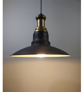 mylights  metal siyah içi beyaz  vintage  sarkıt bronz askılı  