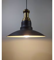 mylights  metal siyah içi beyaz  vintage  sarkıt bronz askılı  