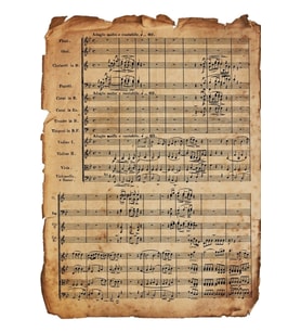 Beethoven'ın Antik Kağıt Tablo Ahşap Poster Dekoratifnda 9.