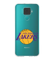 Huawei Mate 30 Lite Uyumlu Kapak LA Lakers Tasarımlı Şeffaf Silikon Kılıf
