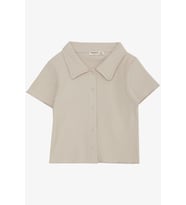 Breeze Kız Çocuk Tişört Crop Çıtçıtlı Fitilli 9-14 Yaş, Bej