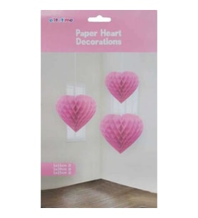 Süs petek modeli kalpli 3 lü set pembe pk:3-
