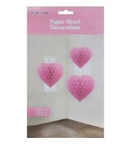 Süs petek modeli kalpli 3 lü set pembe pk:3-
