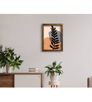 BK Home Doğal Masif Ahşap Çerçeveli Tablo 45x65cm-46