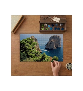 Denizin Ortasındaki Kayalar - Doğa Manzarası Tasarımı 240 parça Ahşap Puzzle Ahşap Kutuda MP01552