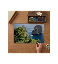 Denizin Ortasındaki Kayalar - Doğa Manzarası Tasarımı 240 parça Ahşap Puzzle Ahşap Kutuda MP01552