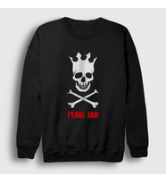 Presmono Unisex Siyah Skull Pearl Jam Sweatshirt 74283tt