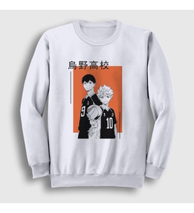 Presmono Unisex Beyaz Kagehina Voleybol Anime Haikyu Sweatshirt 237558tt