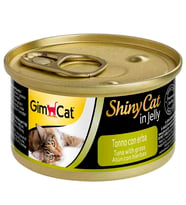Gimcat Shiny Cat Ton Balıklı Çimenli Jöleli 70 gr