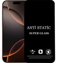 Apple Uyumlu   iPhone 16 Pro Max Anti Statik Ekran Koruyucu Toz Tutmayan Kırılmaz Cam
