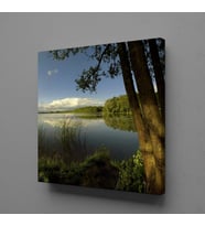 NEHİR MANZARASI KANVAS TABLO 150x150cm