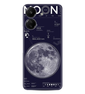 Xiaomi Redmi 13c Kılıf Desenli Silikon Moon Info 1424