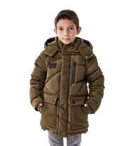 Erkek Çocuk Kapüşonlu Kalın Kışlık Mont 51335 (Haki)