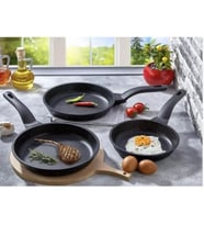 Döküm Granit Tava Seti Dayanıklı Yanmaz Yapışmaz İç haznesi 20 Cm 24 Cm 28 Cm