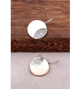 TASARIM HİTİT MOTİFLİ ÇEKİÇ DÖVME GÜMÜŞ KÜPE 1563