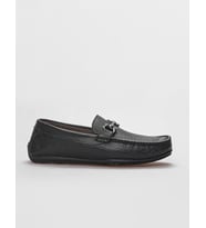 Hakiki Deri Siyah Tokalı Erkek Loafer