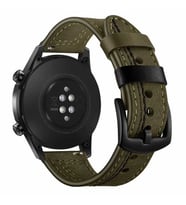 Samsung Galaxy Watch 4 5 6 7 FE 40 40 44 Classic 42 43 46 47 mm Kordon Nubuk Der (Yeşil)