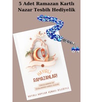 5 Adet Ramazan Hediyelik Tesbih - Ramazan Kartlı Tek Tek Jelatinli - Ramazan 