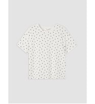 LCW DREAM Ekru Bisiklet Yaka Puantiyeli Kadın Pijama Üstü