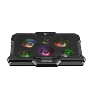 Rampage AD-RC10 X-GUST Siyah 6 Fanlı Rainbow Işıklandırmalı Notebook Soğutucu Stand