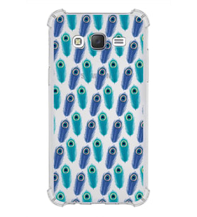 PrintiFy Samsung Galaxy J5 Uyumlu Nazar Boncuğu 4 Baskılı Şeffaf Köşe Korumalı Antişok Kılıf