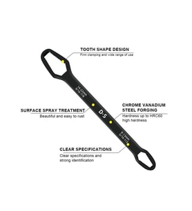 Universal Anahtarı Çift kafalı  Çok Fonksiyonlu 6-22mm (5343)