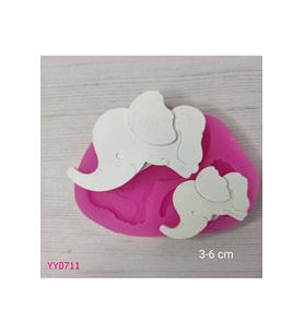 YY0711 Anne ve Yavru Fil Silikon Kalıp