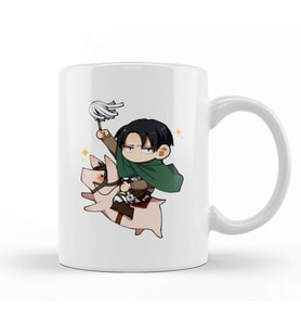 Attack On Titan Chibi Levi 1 Kupa Bardak Porselen