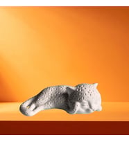 Dekoratif Kedi Obje, Taş Tozu Ham Beyaz El Yapımı, Ev Dekoru, Masa Dekoru, Biblo