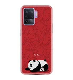 Oppo Reno 5 Lite Kılıf Resimli Desenlim Silikon Platinium Series Sleeping Panda 1810