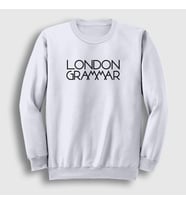 Presmono Unisex Beyaz Logo Müzik London Grammar Sweatshirt 510831tt (Beyaz)