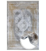 Makine Kaymaz Yıkanabilir Beyaz Eskitme Salon Halısı Mutfak Halısı Koridor Halısı Yolluk 5860B