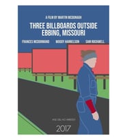 Ebbing Dışında Üç Billboard, Missouri Minimalist Film Posteri Tablo Ahşap Poster Dekoratif