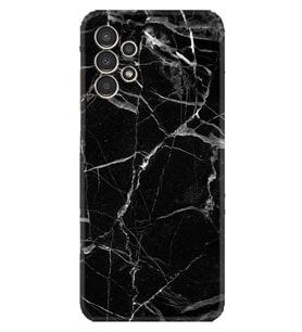 Samsung Galaxy M14 Kılıf Resimli Desenli Baskılı Silikon Fragile Black Mermer 1378