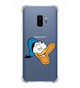 Samsung Galaxy S9 Plus  Köşe Korumalı Antişok Kapak Donald Duck Tasarımlı Şeffaf  Kılıf