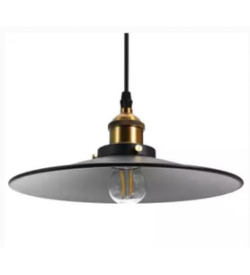 RİOLİGHT RETRO TEKLİ METAL SARKIT AVİZE ÇAP: 40CM (Siyah)