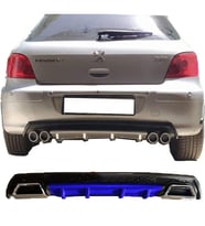 Peugeot 307 Mavi Difüzör Çiftli Kare Egzoz Görünümlü D Tip Difizör