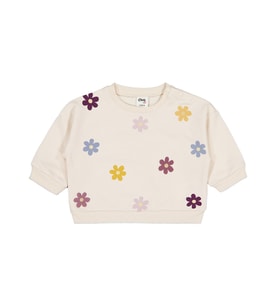 Civil Baby Çiçek Baskı ve Nakışlı 6-18 Ay Sweatshirt - Bej
