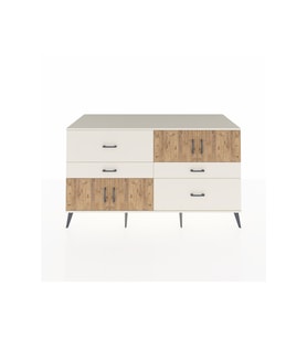 Kronos Konsol 2 Raflı 4 Çekmeceli 4 Kapaklı 176x59x99 Aytaşı-Çam/Aytaşı