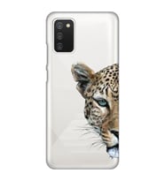 Samsung Galaxy A02S Uyumlu Kaplan Desenli Şeffaf Telefon Kılıfı