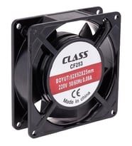 Class 90X90X25 Ac 220V  Aksiyel Fan Cf 253 Metal Kasa (Siyah)