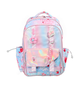 CHIMOLA MY FRIENDS STRAWBERRY SKY SIRT ÇANTASI 17" MAVİ (U)