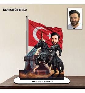 Osmanlı Savaşçısı Karikatür Biblo - Detaylı Zırhlı At Figürü