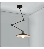 RİOLİGHT MODERN SİYAH DÖRT MAFSALLI AKROBAT METAL MASA ÜSTÜ SARKIT AVİZE ŞAPKA ÇAPI:38CM