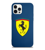 Apple iPhone 12 Pro Max  Lansman Kılıf Ferrari Tasarımlı Altı Kapalı İçi Kadife Kaplı  Kapak (Şeffaf)