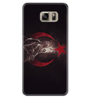 Samsung S7 Edge S20 Fe Plus Ultra S21 S22 Kılıf Boyun Askılı Silikon Kurt ve Ay Yıldız 1403