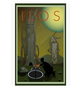 Mass Effect Ilos Seyahat Posteri Fan Sanat Tablo Ahşap Poster Dekoratif