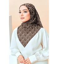 Soft Pamuk Eşarp-90 X 90 -06099 (KAHVE-VIZON)
