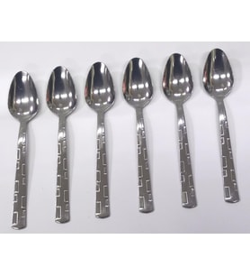 adet Tatlı Kaşığı Seti Paslanmaz Çelik Safir 20cm Ucuz Md Kaşık Günübirlik için ideal Sofra Seti